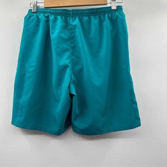 Nike‎ Men's Teal Blue Large Swoosh Dri Fit Running Activewear Shorts Size S - Picture 2 of 10